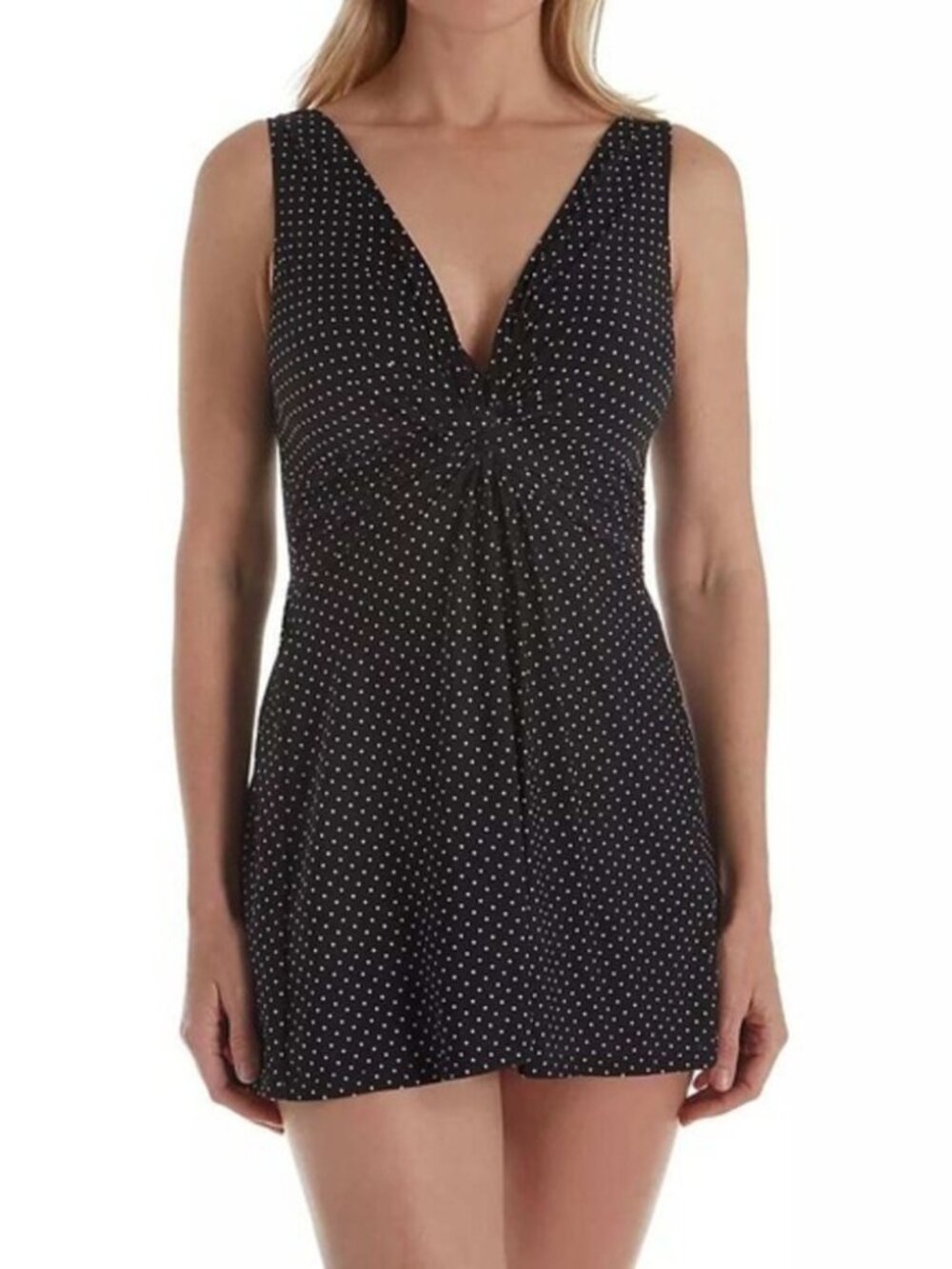 Miraclesuit Pin Point Marais Polka Dot Swimsuit/Swimdress - 16DD